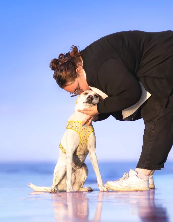 Laurie et son chien